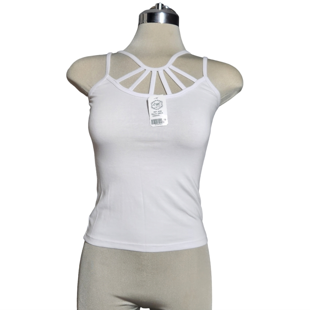 LYC white sleeveless tank top NWT